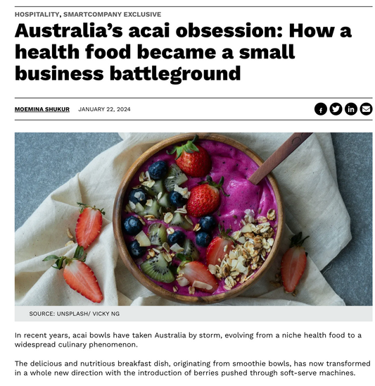 Australia’s acai obsession: How a health food became a small business battleground