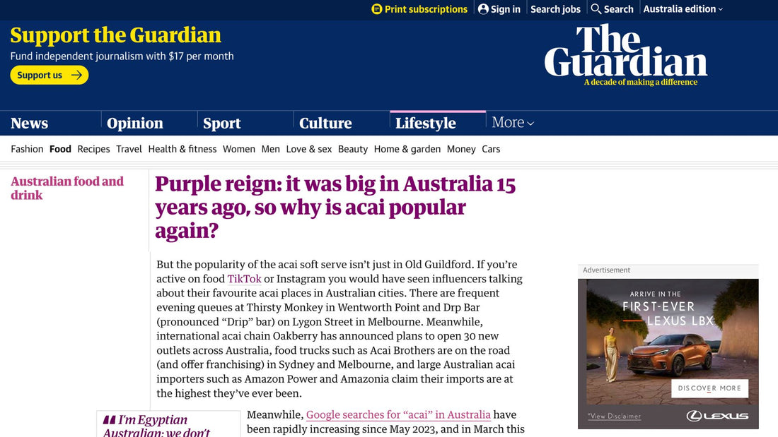 Purple reign: it was big in Australia 15 years ago, so why is acai popular again?