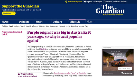 Purple reign: it was big in Australia 15 years ago, so why is acai popular again?